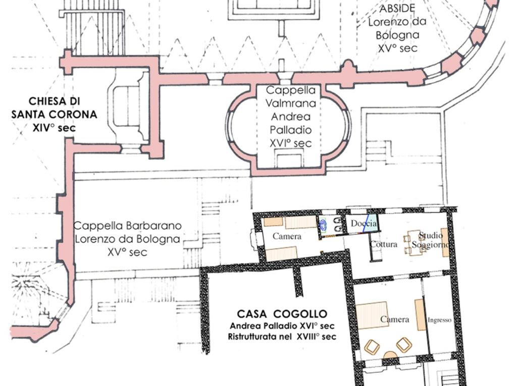 The floor plan of Studio in Casa Cogollo