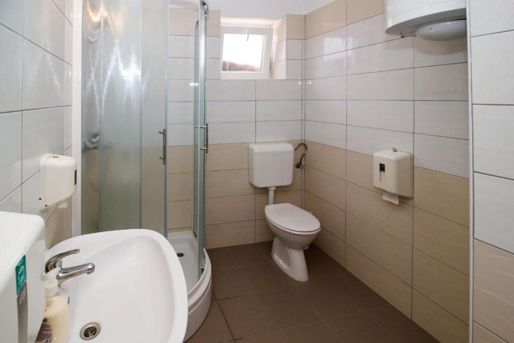 Koupelna v ubytování Motel "Tri lovca"