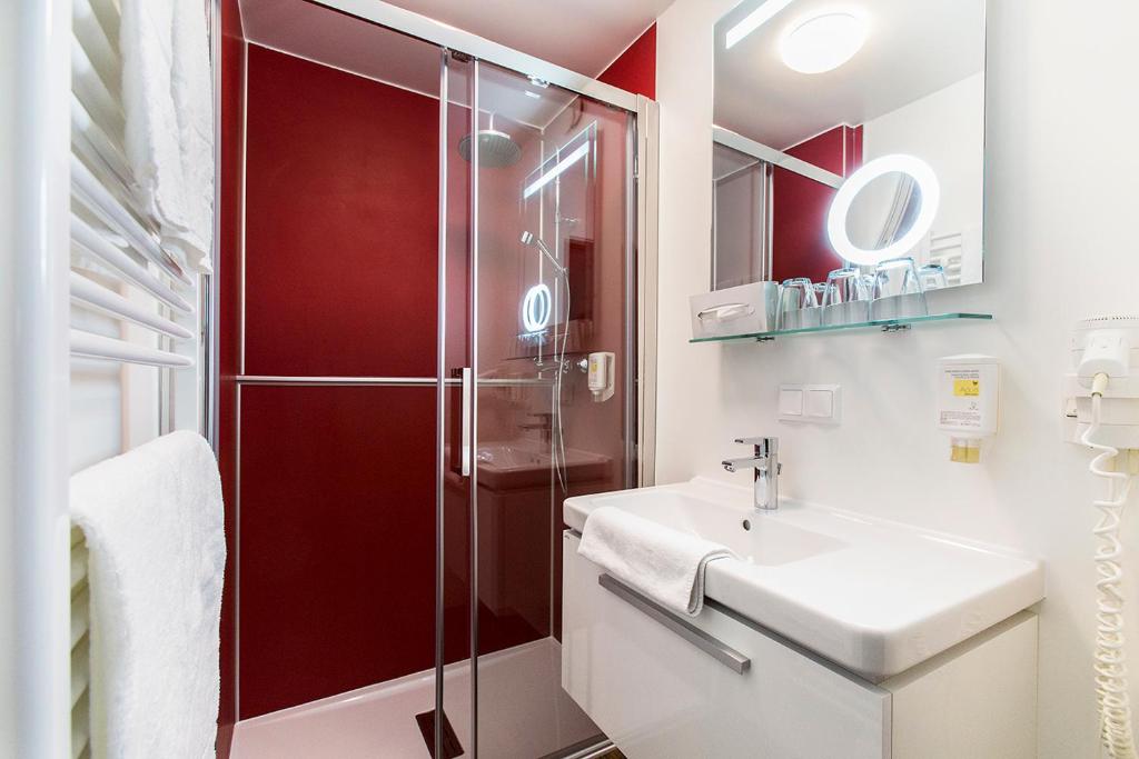 Koupelna v ubytování Landhotel Rosentaler Hof