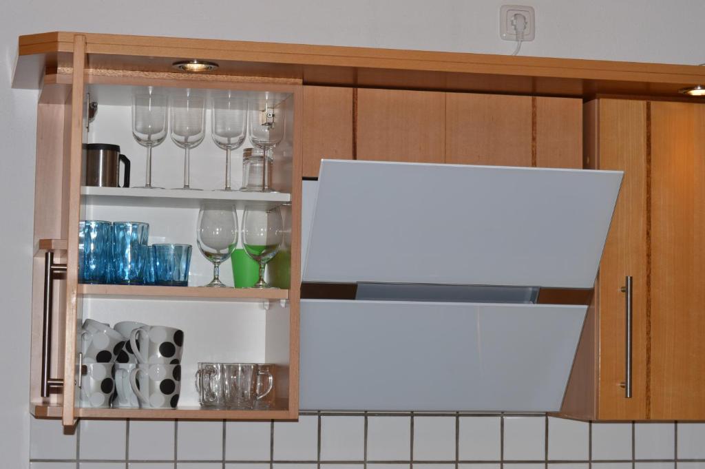 Kuchyň nebo kuchyňský kout v ubytování Ferienhaus Eifel