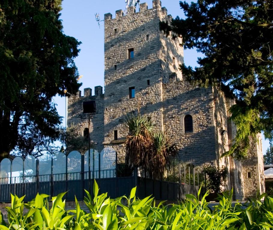 チェゼーナにあるクエル カステロ ディ ディエガロの前の塀のある城