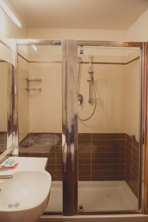 Koupelna v ubytování Hotel Rainero