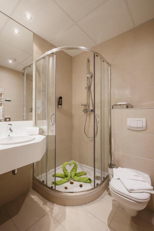 Koupelna v ubytování Boutique Hotel Erla
