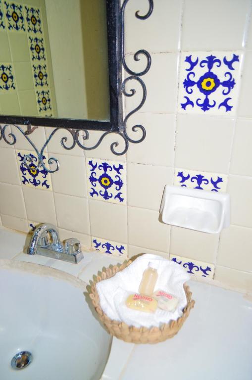 Koupelna v ubytování Hotel Villa de Flores