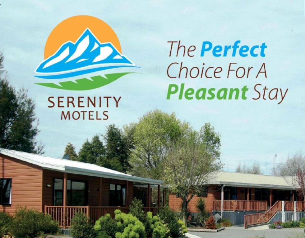 una señal que lee la elección perfecta para un preescolar en Serenity Motels en Pleasant Point