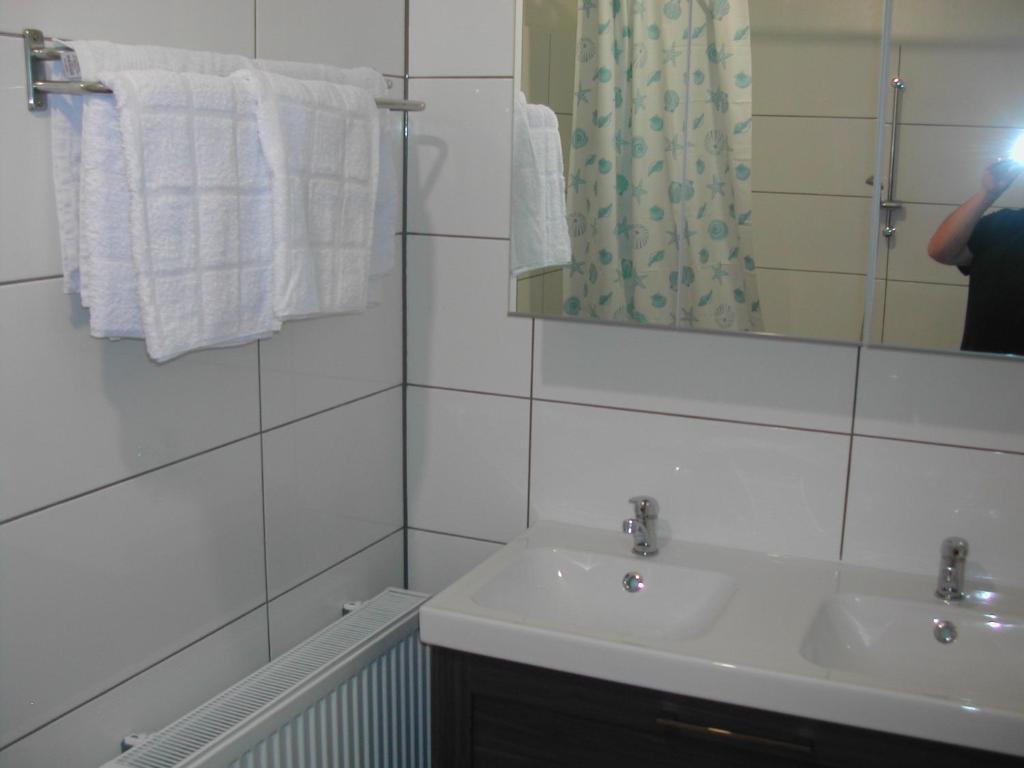 Koupelna v ubytování Haus Polly