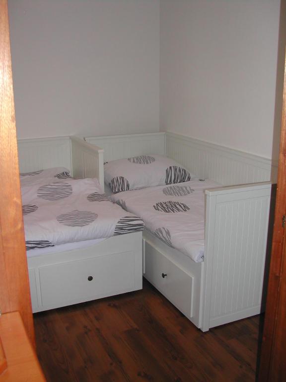 Postel nebo postele na pokoji v ubytování Haus Polly