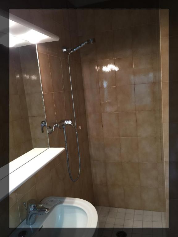 Koupelna v ubytování Hotel Moderno