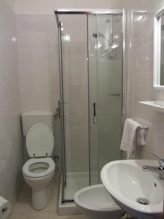 Koupelna v ubytování Hotel Nizza