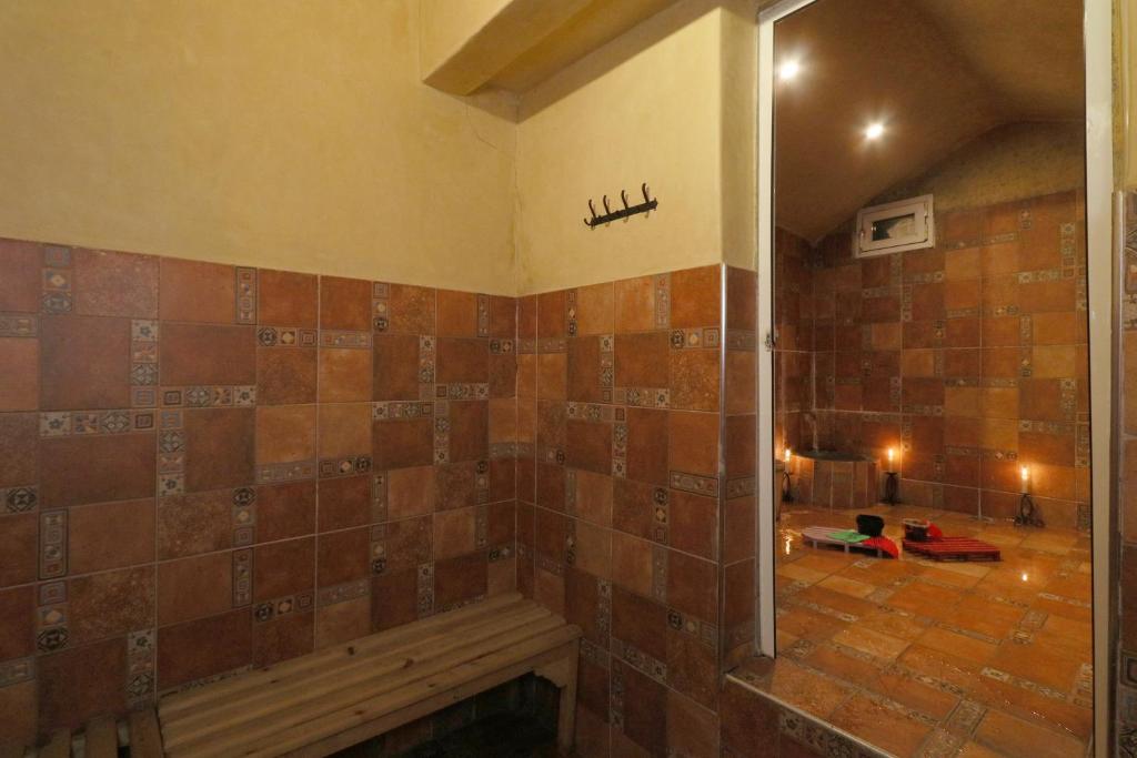 Koupelna v ubytování Hiba Lodge