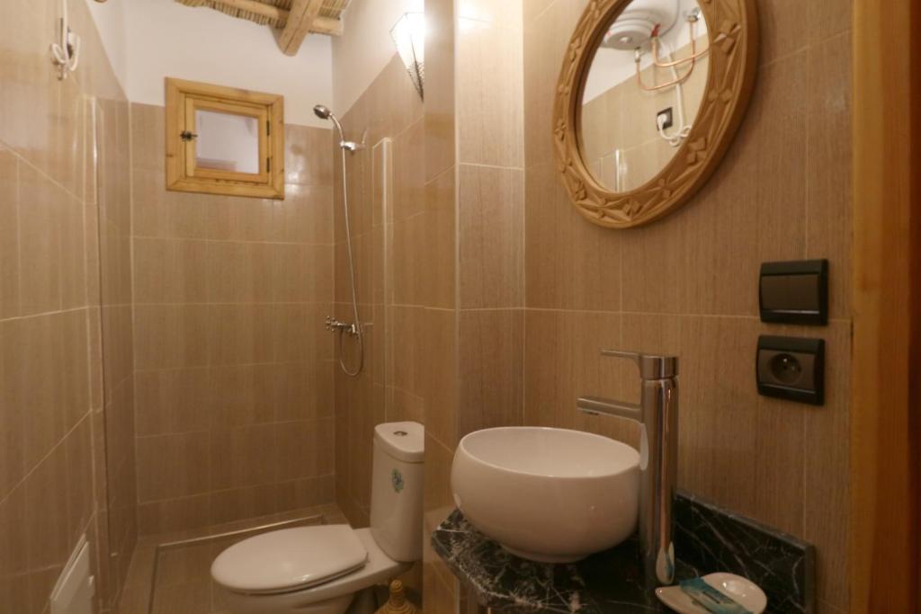 Koupelna v ubytování Hiba Lodge