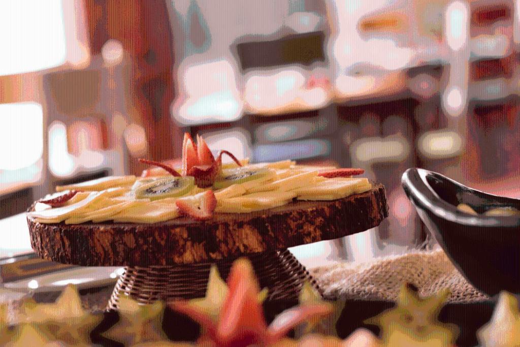 a cake on top of a table with at Casona Quesada in Suesca
