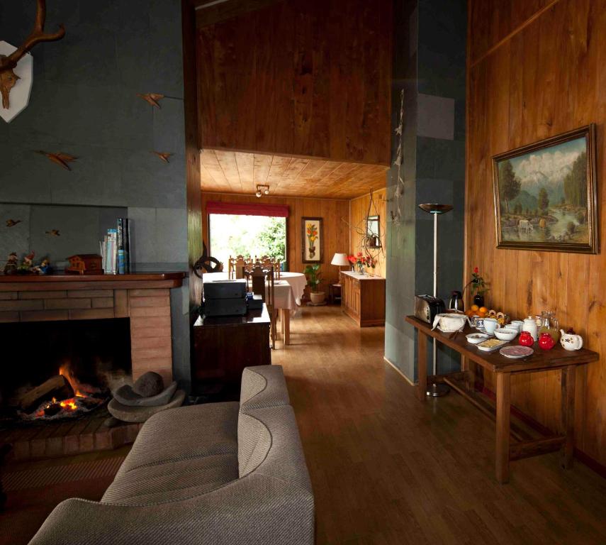 Posezení v ubytování Las Juntas Ecolodge