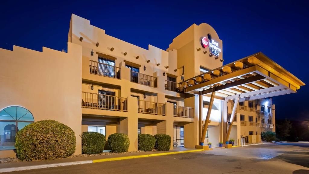 a rendering of a hotel at night at Best Western Plus Inn of Santa Fe in Santa Fe