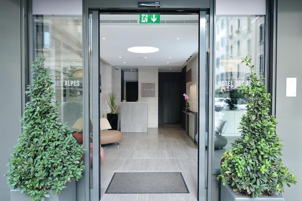 Exteriér nebo vchod ubytování Hotel des Alpes