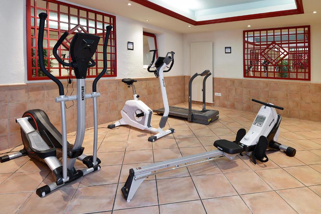Fitness centrum a/nebo fitness zařízení v ubytování Hotel des Alpes