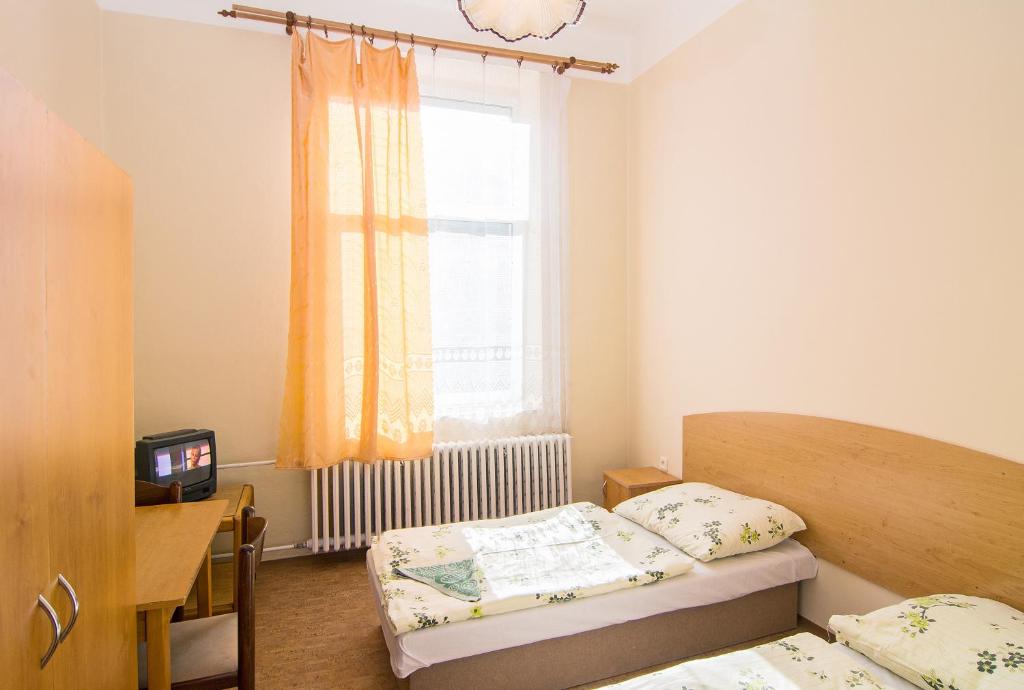 Postel nebo postele na pokoji v ubytování Hotel Hůrka