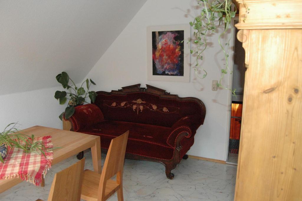 Posezení v ubytování Ferienwohnung Langenstadt