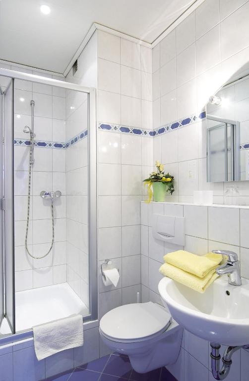 Koupelna v ubytování Hotel Pieper-Kersten