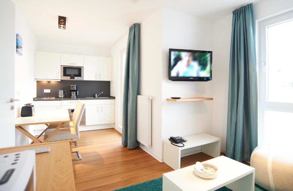 Köök või kööginurk majutusasutuses Apartments Boardinghaus Norderney