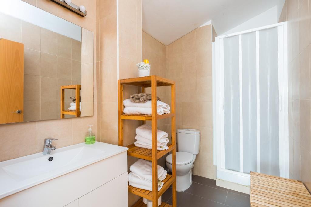 Koupelna v ubytování Apartamentos Cornellalux