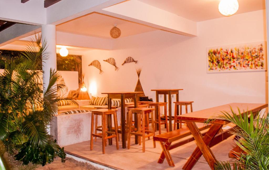 Uma área de estar em Residence Bons Ventos Jeri