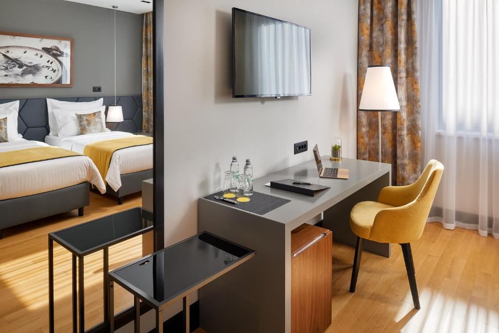 Posteľ alebo postele v izbe v ubytovaní Sia Split Hotel