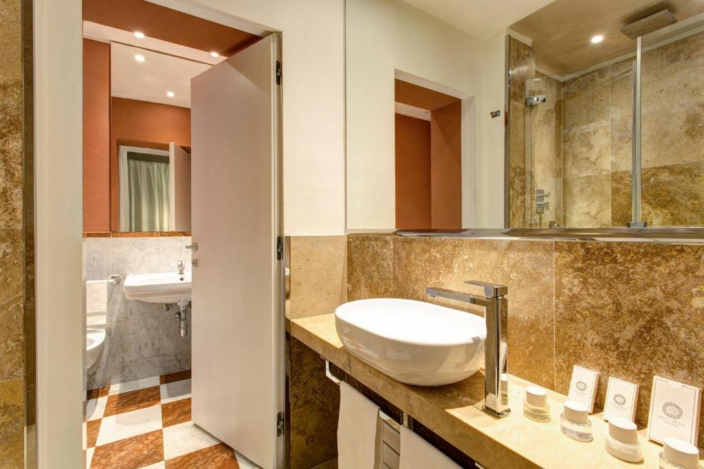 Koupelna v ubytování Hotel Orto de' Medici