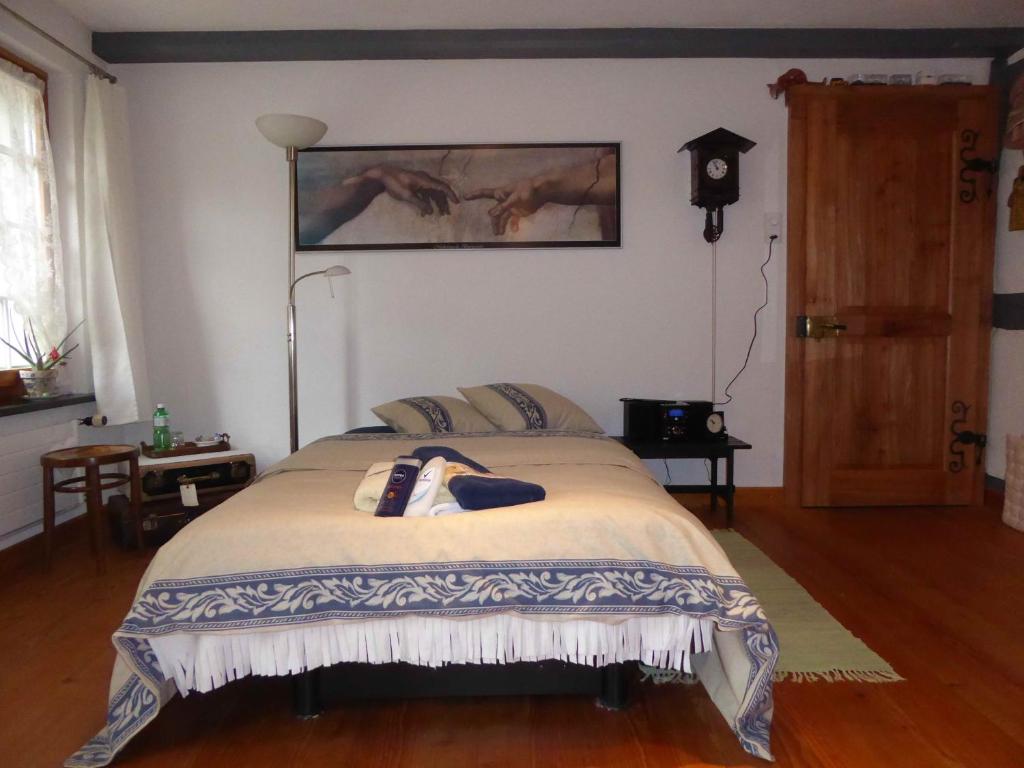 Letto o letti in una camera di Bed & Breakfast Im Chellhof