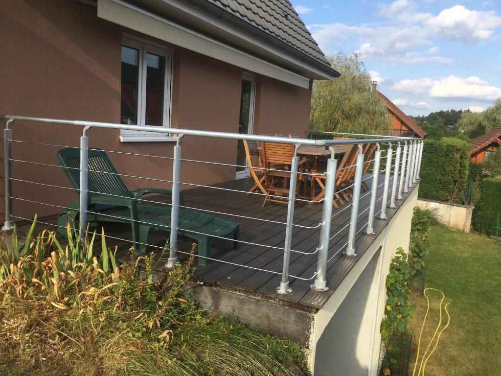Balkón nebo terasa v ubytování Chez Dina