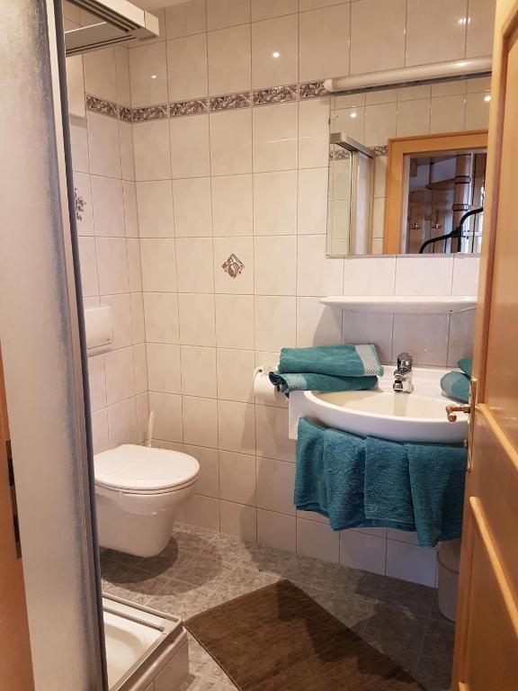 Koupelna v ubytování Appartement Reindl