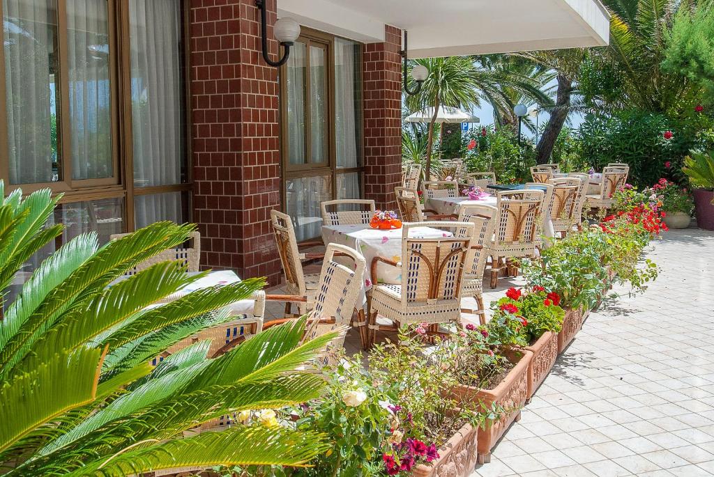 A garden outside Hotel Corallo