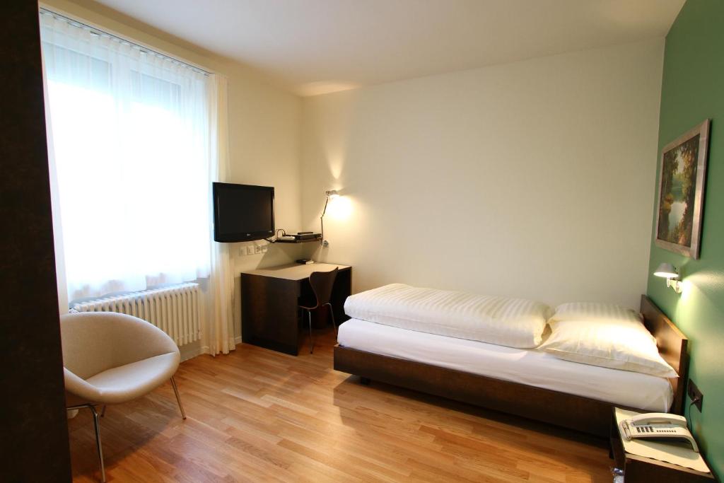 TV a/nebo společenská místnost v ubytování Hotel Terminus Brugg