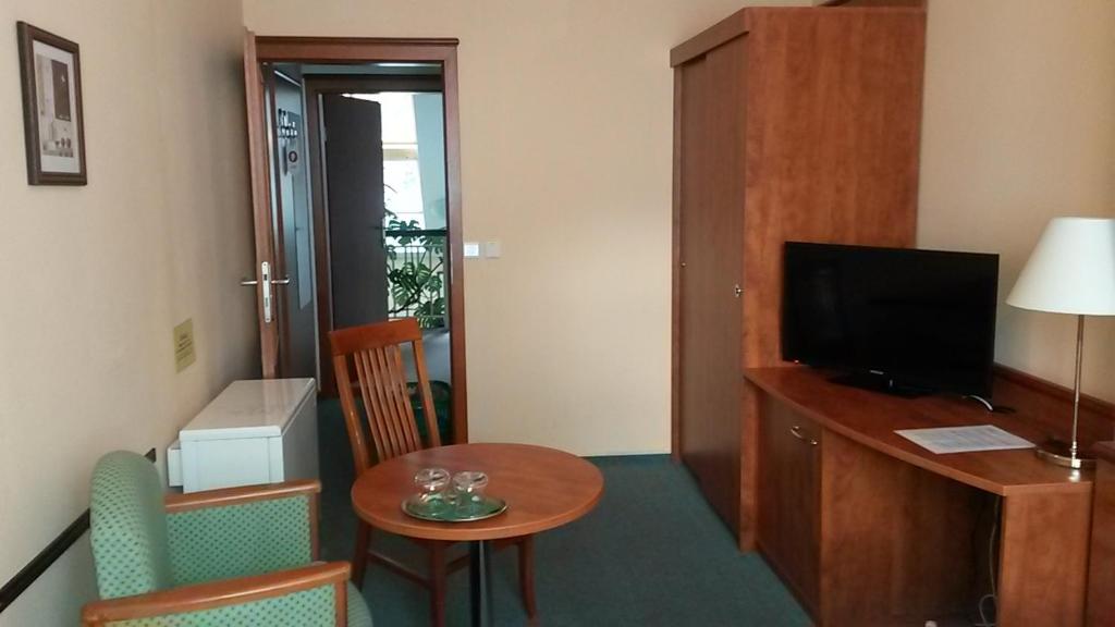 TV a/nebo společenská místnost v ubytování Hotel Praha