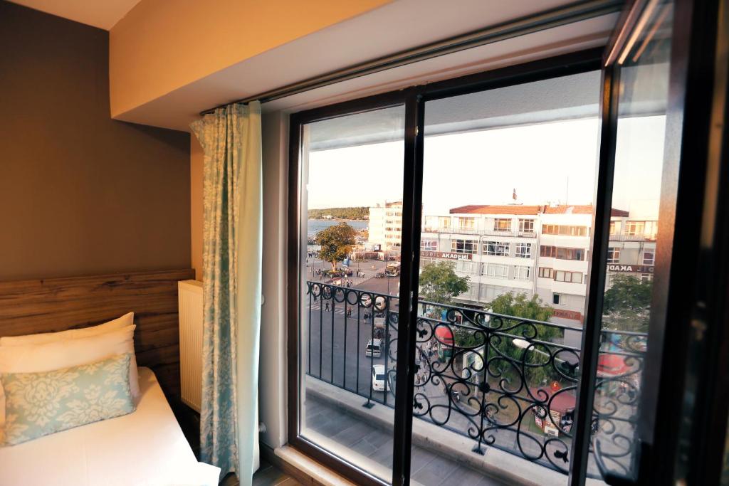 Balkón nebo terasa v ubytování Kule Hotel