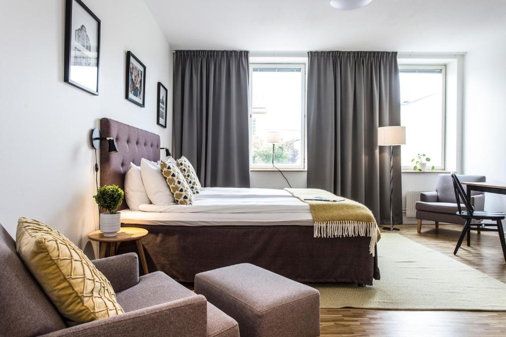 Posezení v ubytování Biz Apartment Solna