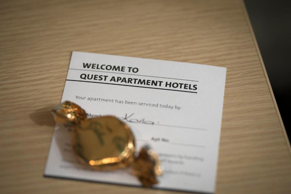 Certifikát, hodnocení, plakát nebo jiný dokument vystavený v ubytování Quest Dunedin Serviced Apartments