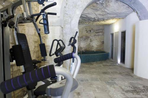 Fitness centrum a/nebo fitness zařízení v ubytování Grana Barocco Art Hotel