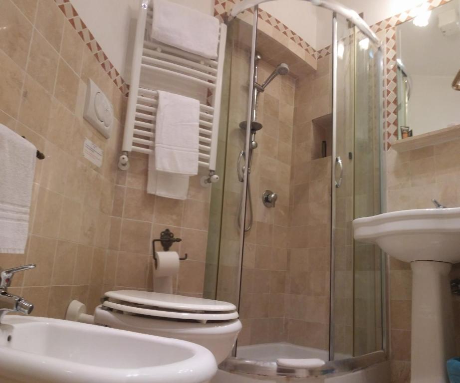Koupelna v ubytování Hotel Prati
