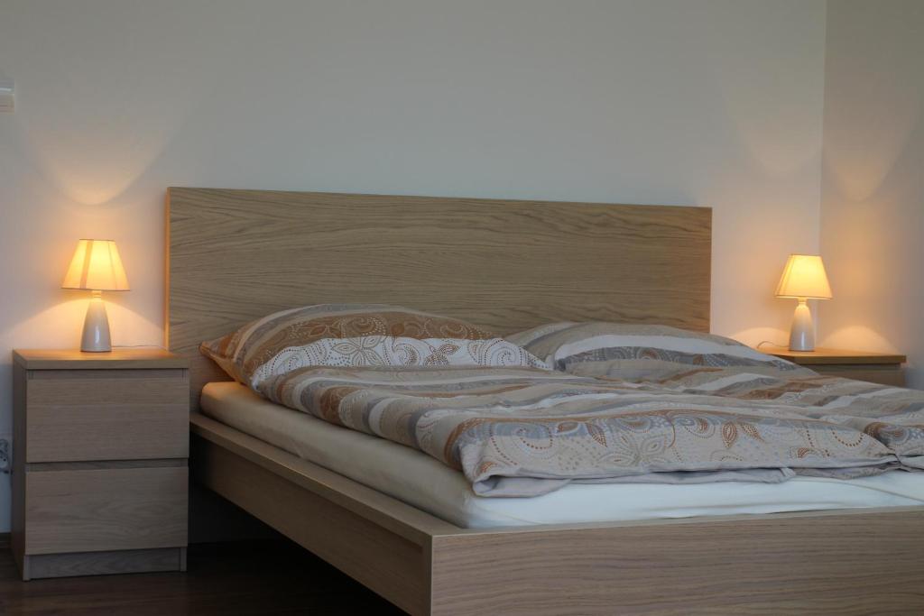 Posteľ alebo postele v izbe v ubytovaní Villa Tatranit