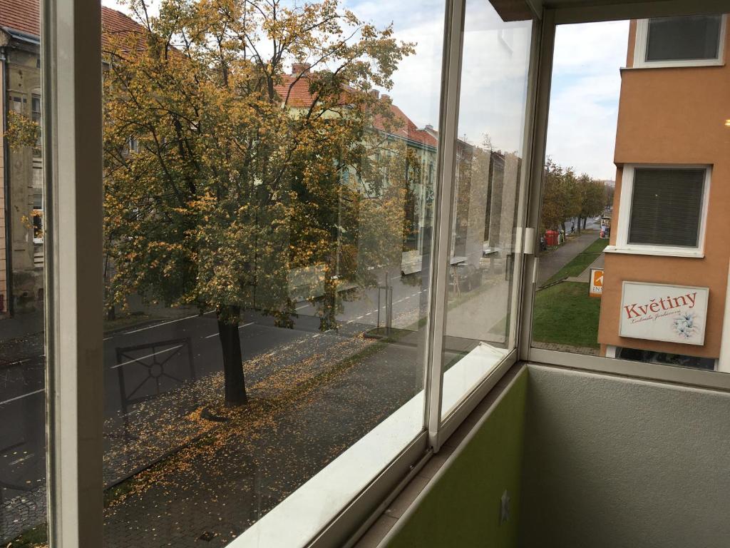 ズノイモにあるApartman Jarosovaの通りの景色を望む空窓