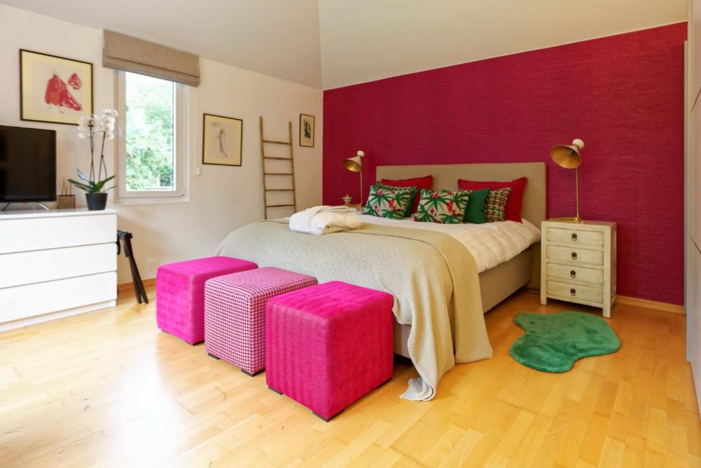 Postel nebo postele na pokoji v ubytování Villa Tiffany