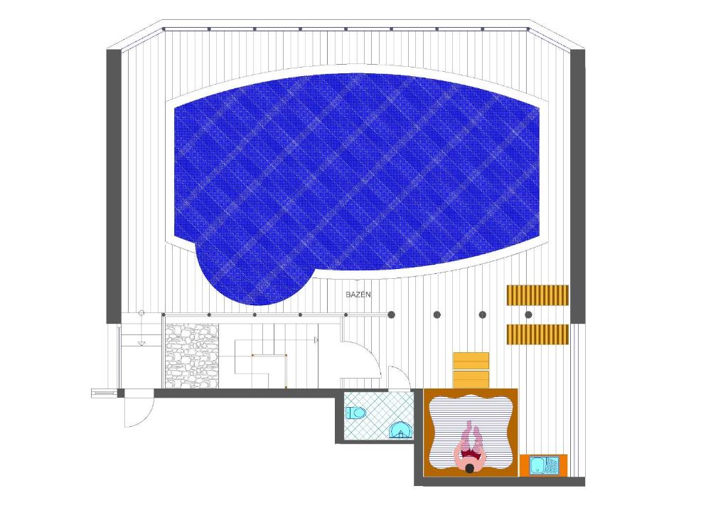 The floor plan of Vila Aurora - Vysoke Tatry