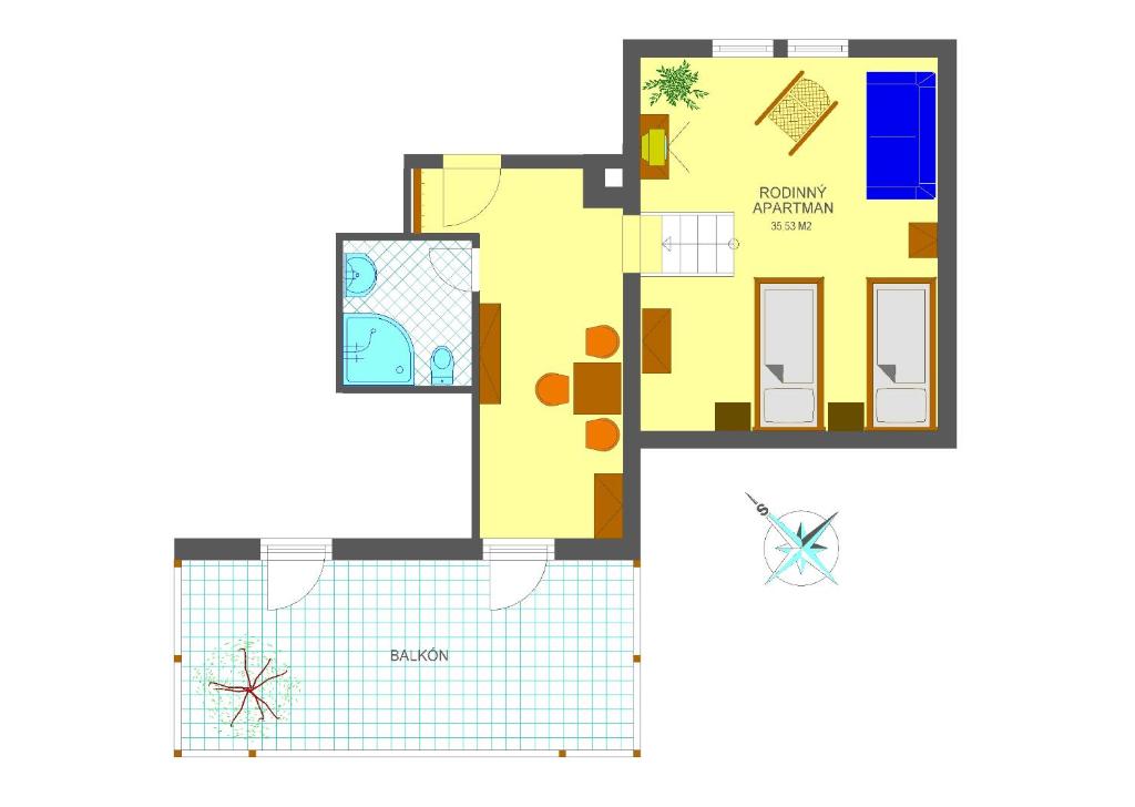 The floor plan of Vila Aurora - Vysoke Tatry