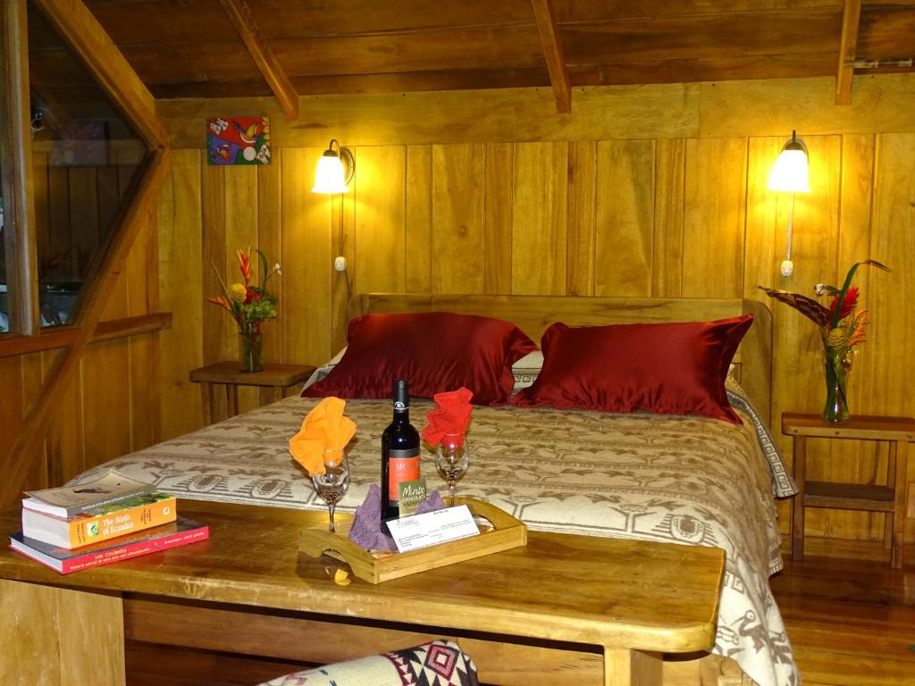 Postel nebo postele na pokoji v ubytování Casa Divina Eco Lodge