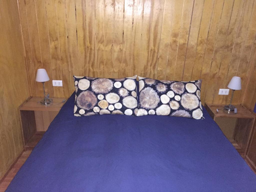 Cama o camas de una habitación en Cabañas las Bandurrias