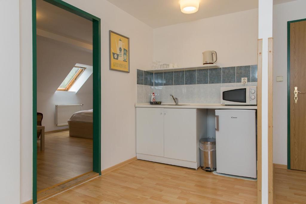Kuchyň nebo kuchyňský kout v ubytování Hotel Richmond Teplice