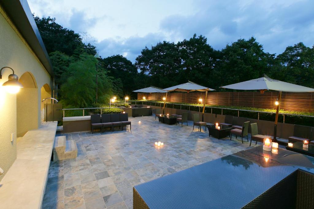 Patio nebo venkovní prostory v ubytování Hotel Floracion Nasu