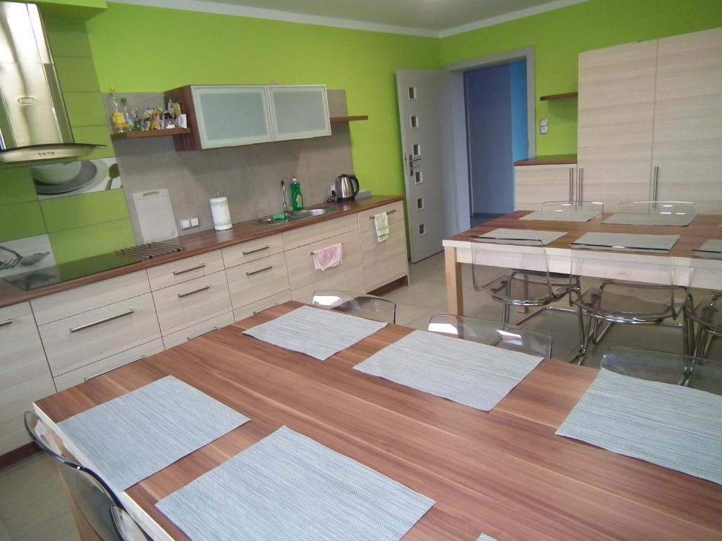 Kuchyň nebo kuchyňský kout v ubytování Gdanziger Dom
