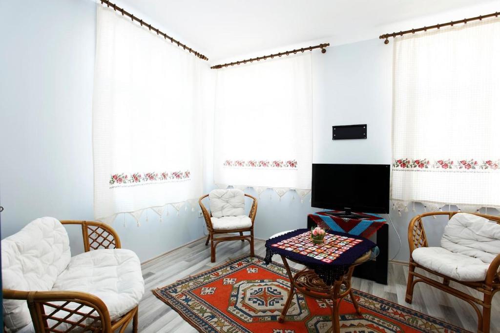 TV a/nebo společenská místnost v ubytování Blue Suites by V
